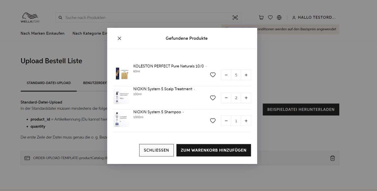 Step 5: Review the products and click ADD TO CART